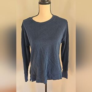 Sweaty Betty Pullover Crewneck Sweatshirt Womens XS Oversized Navy Blue